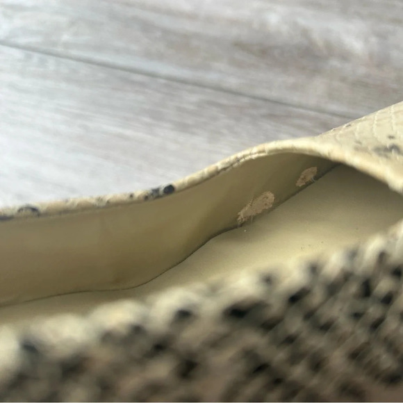 Enzo Angiolini Snake  Skin Square Toe Block Heel Pumps - Picture 15 of 15